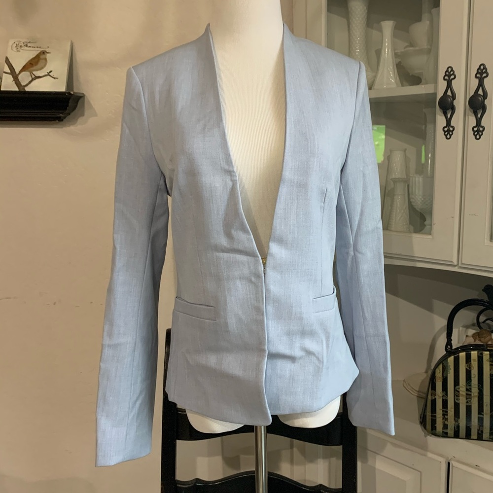 H&M Light Blue Women's Blazer - Size 4